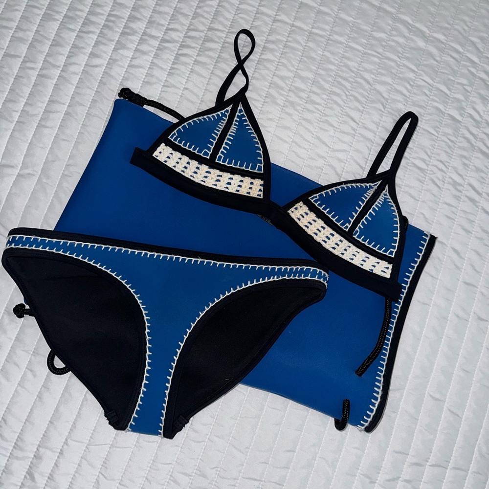 Triangl Neoprene Bikini Suit Set with Matching Bag
